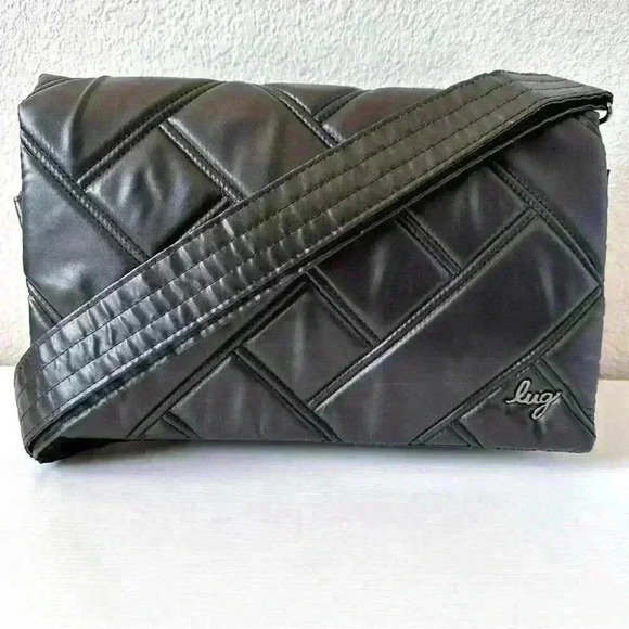 LUG Huddle Black Crossbody Purse Bag and LUG Sleeper Brush Holder Set of Two - Picture 2 of 14